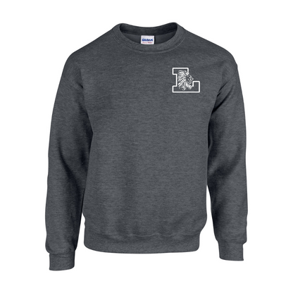 Fleece Crewneck - Chest Logo - Youth