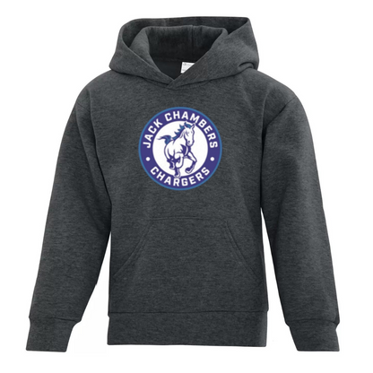 Cotton Fleece Hoodie - Circle Logo - Youth