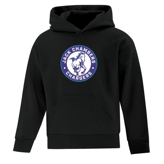 Cotton Fleece Hoodie - Circle Logo - Youth