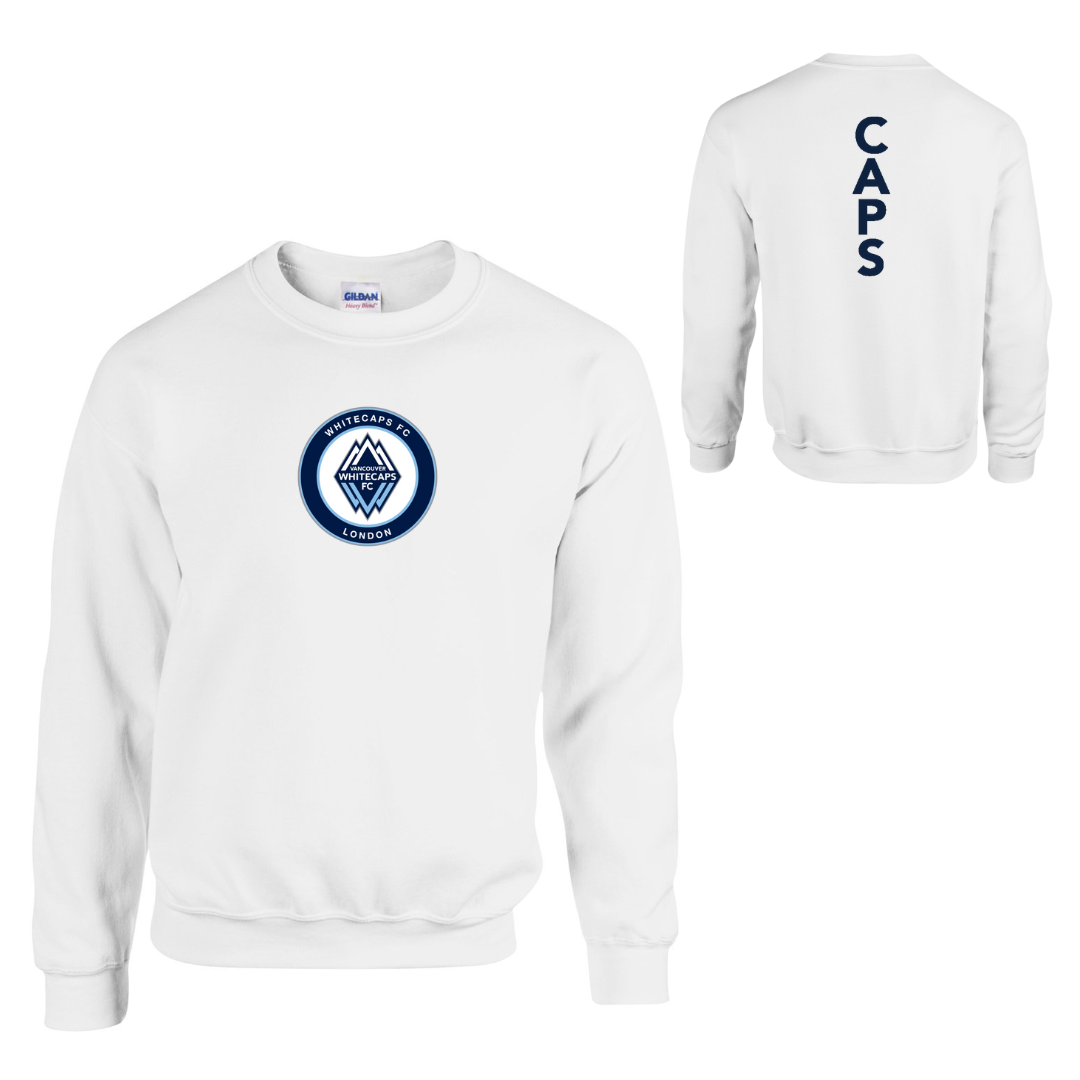 Cotton Crewneck - Caps Back Logo - Youth