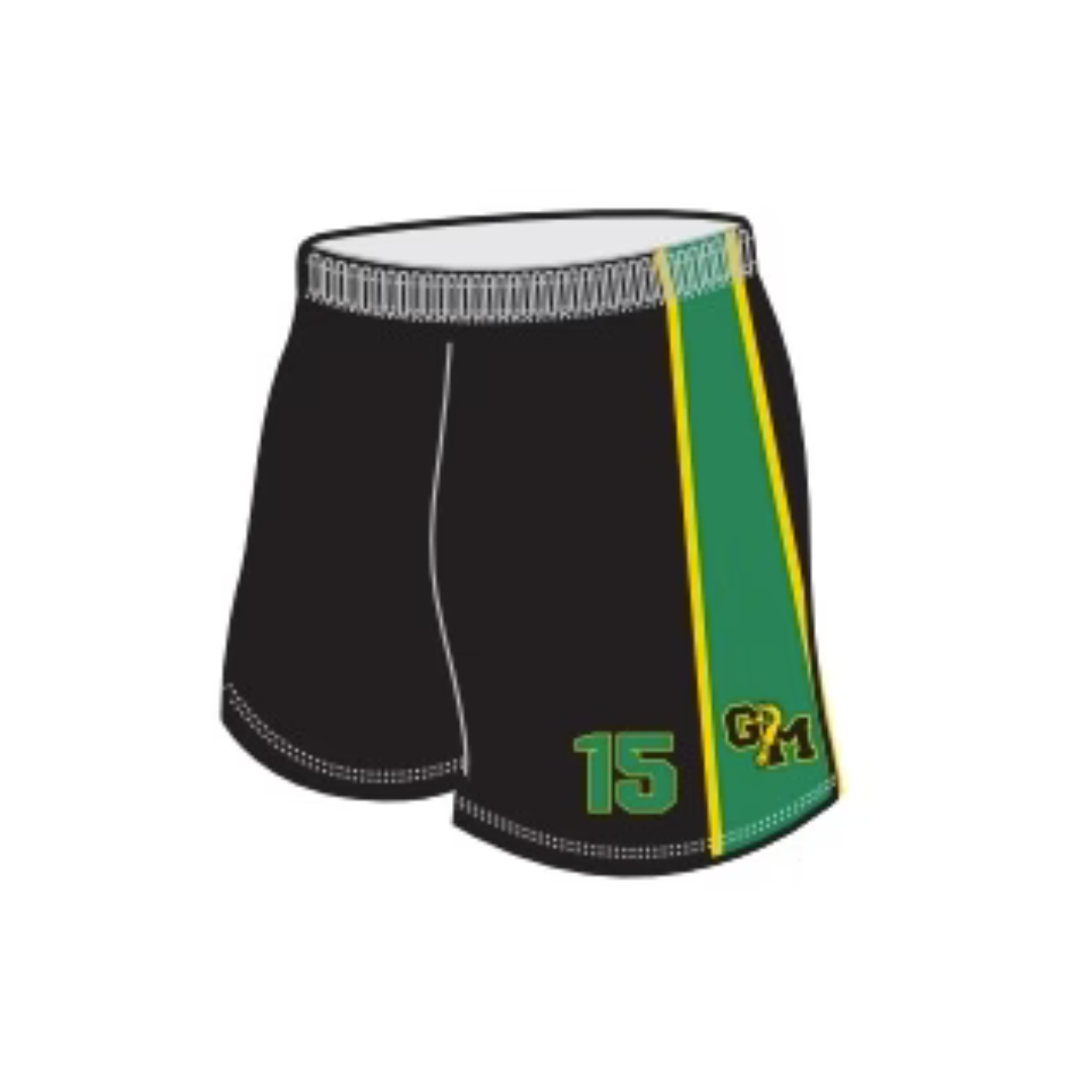 Black Custom Gold Medal Boys Basketball Shorts - Youth