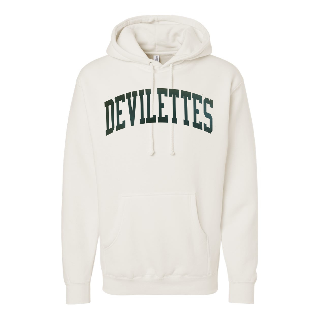 Cotton Fleece Hoodie - Twill Text Logo