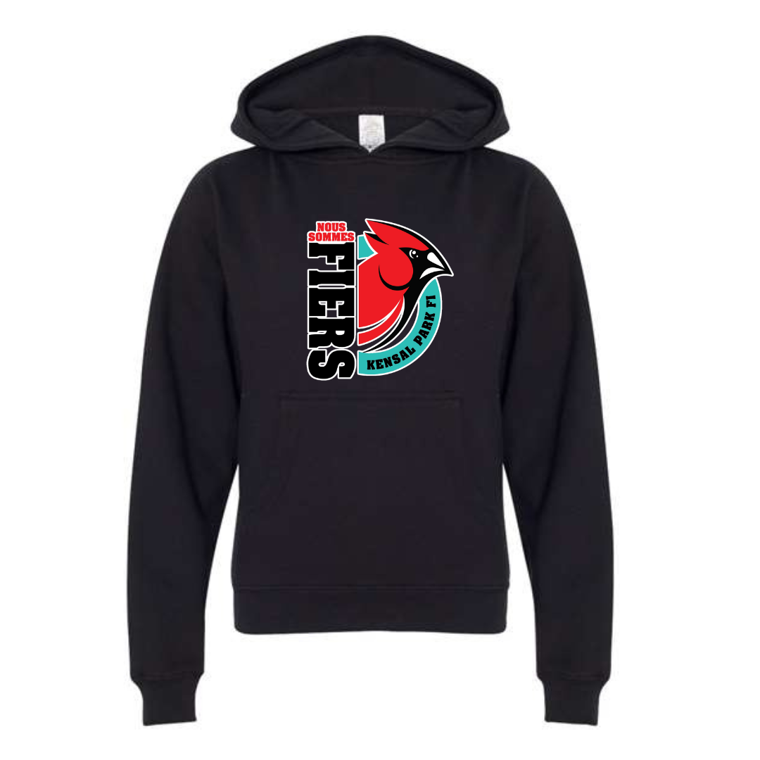 Cotton Fleece Hoodie - Fiers Logo - Youth