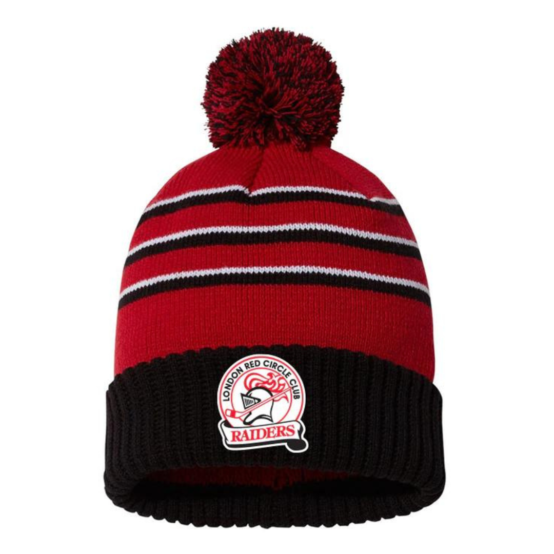 Stripe Pom Toque