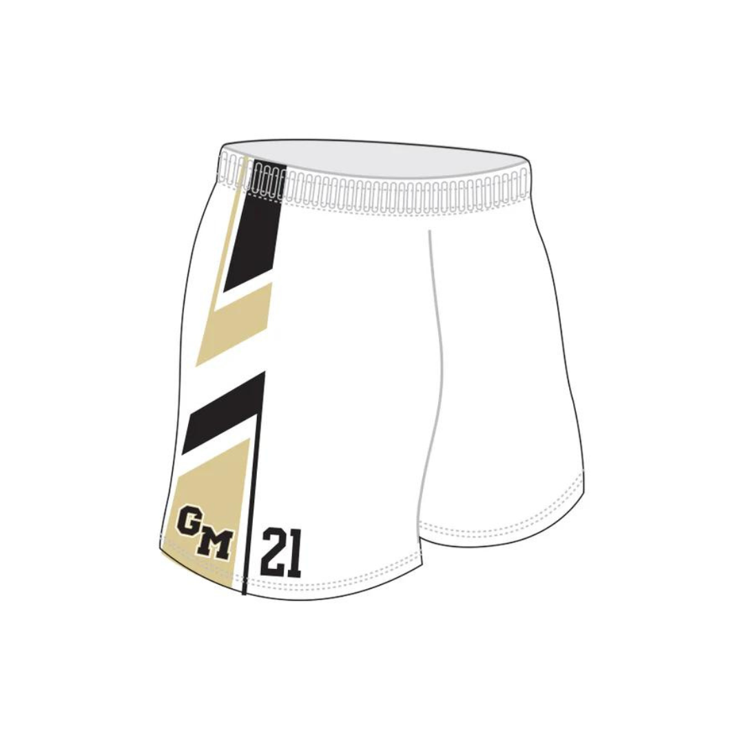 White Custom Gold Medal Basketball Shorts