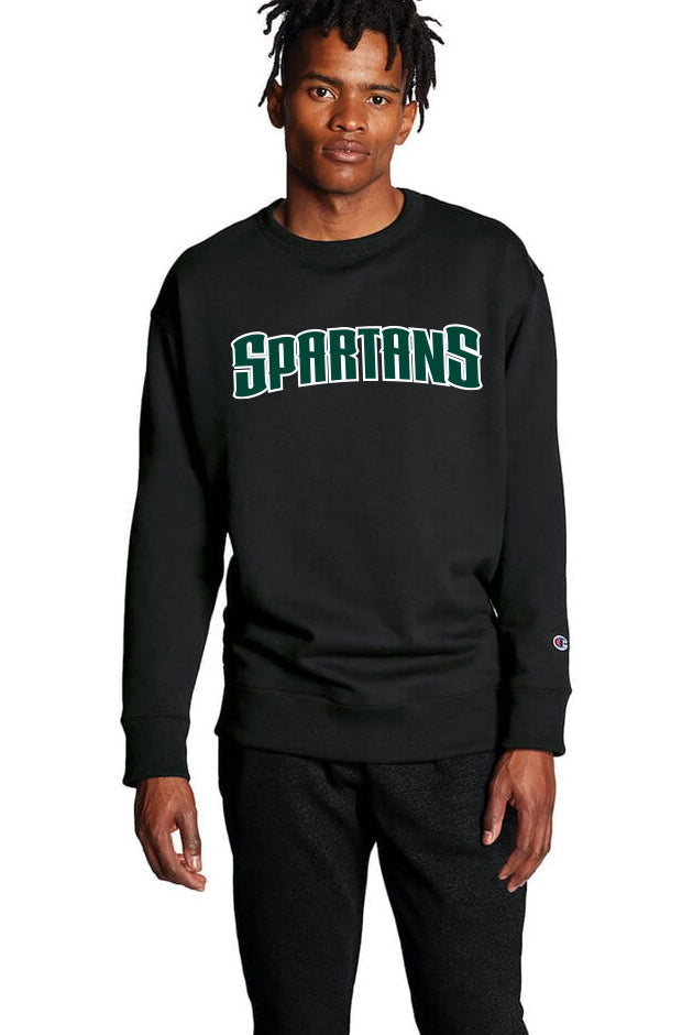 Cotton Fleece Crew Neck - SPARTANS TEXT