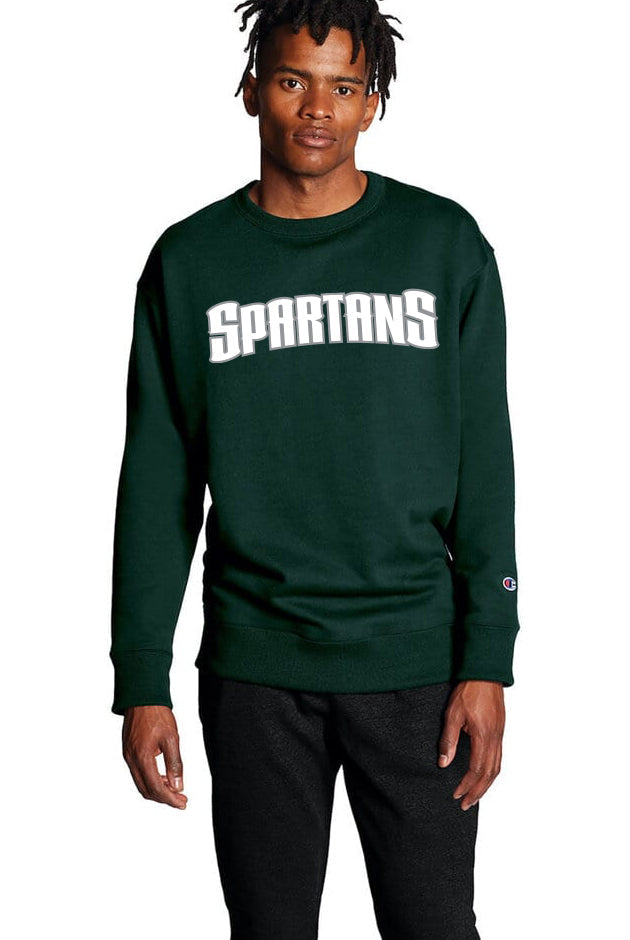 Cotton Fleece Crew Neck - SPARTANS TEXT